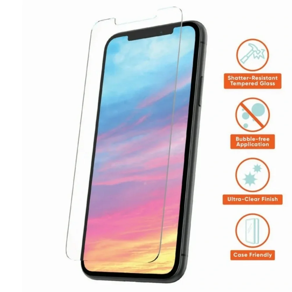 Tempered Glass Screen Protector for Smartphones - Clear